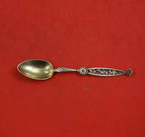 Number 3 by Whiting Sterling Silver Demitasse Spoon Gold Washed 4 1/8"