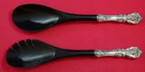 Francis I by Reed and Barton Old Salad Serving Set 2-Piece with Ebony 11 3/4"