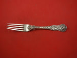 Stag Hunt by George Adams English Sterling Silver Dinner Fork w/ crest 8 3/8"