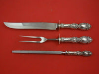 Lucerne by Wallace Sterling Silver Roast Carving Set 3pc HH WS Serving Heirloom