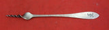 Antique Hammered by Shreve Sterling Butter Pick twisted original  "F"  5 3/4"