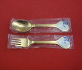 Christmas by A. Michelsen Sterling Silver Fork and Spoon Set 2pc 1978 Solstice