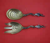 Narragansett by Shiebler Sterling Silver Salad Serving Set GW #2555 Sea Motif