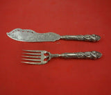 Dolphin by Albert Coles Sterling Silver Fish Serving Set 2pc Bright-Cut Pierced