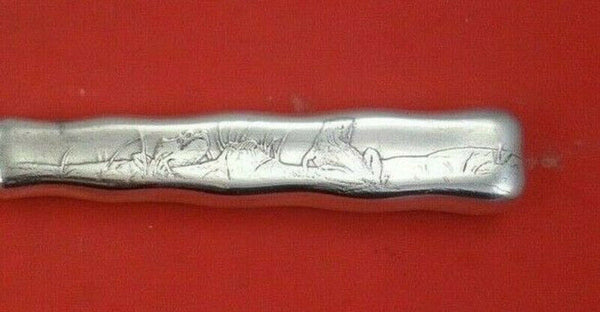 Lap Over Edge Acid Etched by Tiffany Sterling Silver Dinner Knife w/ Three Frogs