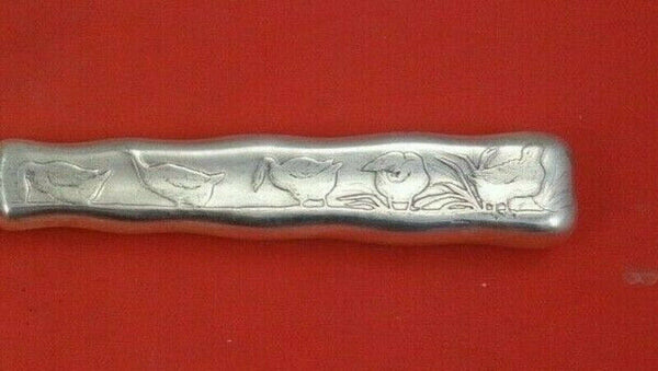 Lap Over Edge Acid Etched by Tiffany Sterling Silver Dinner Knife w/ Five Geese