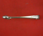 J. Sayre Bright-Cut Coin Silver Sugar Tong 6" c.1800 Serving Silverware Heirloom