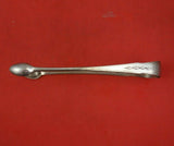 J. Sayre Bright-Cut Coin Silver Sugar Tong 6" c.1800 Serving Silverware Heirloom