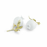 Michael Aram Pomegranate Porcelain Brass Plate Gold Salt and Pepper Set - 175314