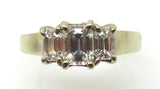 14k Gold Ring with 1ct Emerald Cut Genuine Natural Diamonds (#J2029)