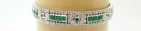18K Gold 4.90ct Genuine Natural Emerald and 1.20ct Diamond Bracelet (#C3384)