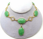 14k Gold Jade Necklace (#J3492)