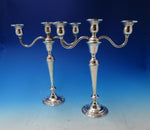 Wild Rose by International Sterling Silver Candelabra Pair 3-Light #N246 (#4657)