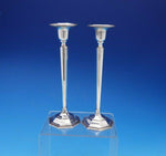 Webster Sterling Silver Candlestick Holder Pair 8" Tall x 2 5/8" (#4680)
