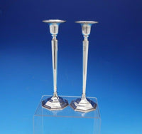 Webster Sterling Silver Candlestick Holder Pair 8" Tall x 2 5/8" (#4680)