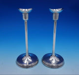 Ainar Axelsson Swedish .830 Silver Candlestick Pair 7 5/8" Modernism (#4901)