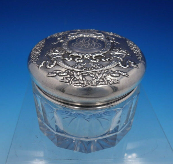 Empire by Durgin Sterling Silver and Cut Crystal Dresser Jar #1017 (#4913)