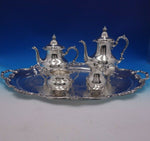 Strasbourg by Gorham Sterling Silver Tea Set 4pc with Silverplate Tray (#4917)