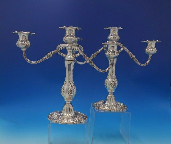 Francis I Old by Reed and Barton Sterling Silver Candelabra Pair X5691 (#4945)