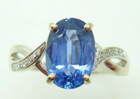 2.03ct Cornflower / Ceylon Blue Genuine Natural Sapphire Ring (#J498)