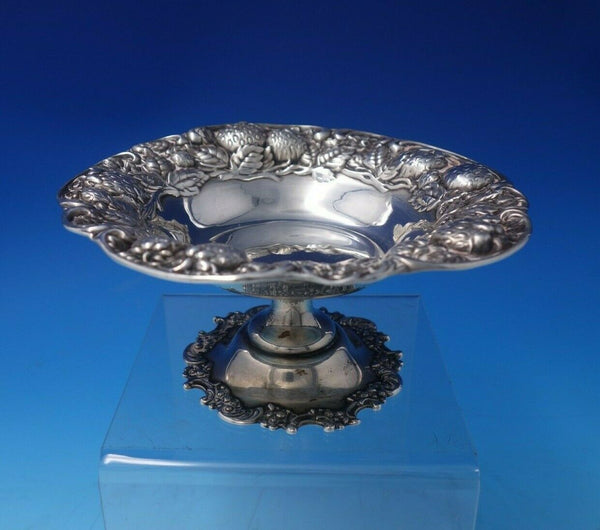 Strawberry by Mauser Sterling Silver Compote Raised #346 3" x 6 1/4" (#5058)