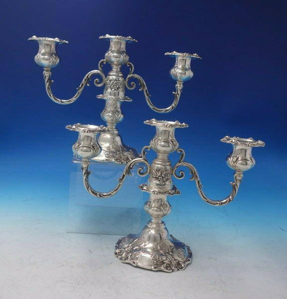 Francis I by Reed and Barton Sterling Silver Candelabra Pair #571A (#5148) Rare