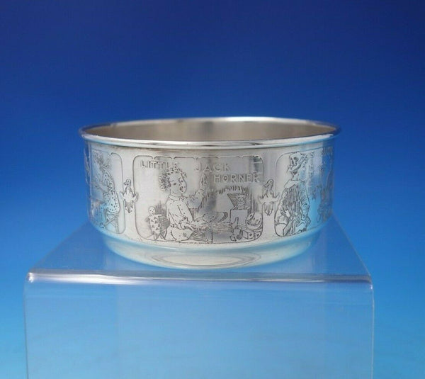 William Kerr Sterling Silver Child's Bowl Nursery Rhyme Characters #1399 (#5174)