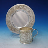 Asprey English Sterling Silver Child's Set 2pc Plate Cup with Bunnies (#5192)