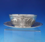William Kerr Sterling Silver Child's Set 2pc Acid Etched w/ Fables #4499 (#5257)
