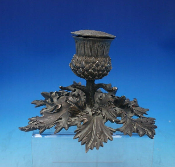 Thistle by Charles Thomas Fox and George Fox Sterling Silver Inkwell (#5274)