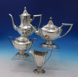 Deerfield by International Sterling Silver Tea Set 4pc #C301 (#5295)