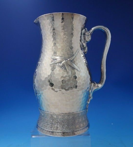 Lap Over Edge Hammered by Tiffany and Co Sterling Silver Water Pitcher (#5320)