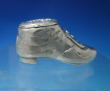 Russian .84 Silver Tobacco Tin Shoe Form with Elk 1 1/2" x 3" 1.9 ozt. (#5354)