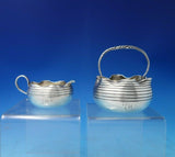Oval Twist by Whiting Sterling Silver Demitasse Sugar Creamer Set 2pc (#5438)