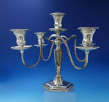 Beaded by Hartford Sterling Co Silverplate Candelabra 5-Light 12" x 15" (#5484)