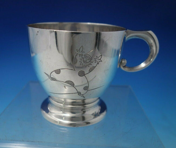Cheltenham and Co English Sterling Silver Child's Cup Engraved Clown (#5558)