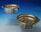 Silverplate Champagne Coaster Pair 2" Tall x 6 1/2" Diameter c.1920 (#5612)