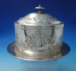 English Silverplate Biscuit Box Covered and Engraved 9" x 6 1/2" (#5613)