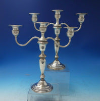 Gadroon by Empire Sterling Silver Candelabra Pair 3-Light 11" x 10 1/2" (#5795)