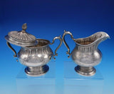 George II by Tuttle Sterling Silver Tea Set 6-Piece w/ Silverplate Tray (#3343)