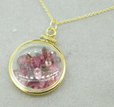 Vintage Shaker Locket 12K Gold Filled Natural Gemstones Pendant