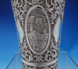 Colonial India Sterling Silver Cup Repoussed Scenic Landscape w/ Houses (#3901)