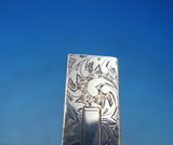 .950 Silver Lipstick Case with Crown and Mirror Hand Engraved 2 1/4" (#6808)