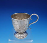 Repousse by George Sharp Coin Silver Mug / Cup Architectural Chased (#3801)