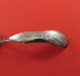Dutch Sterling Silver Sauce Ladle Hand Engraved Hook on Reverse Circa 1890's 5"