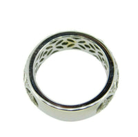 Wide 14k White Gold Genuine Natural Diamond Pierced Band 1/2cts (#J3738)