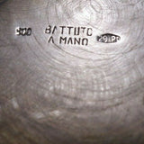 Battuto A Mano Vintage Italian 800 Silver Hand Hammered Water Pitcher (#4294)