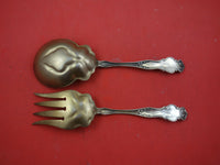 Irian by Wallace Sterling Silver Salad Serving Set FHAS Gold-washed 9"