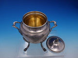 French Sterling Silver Egyptian Revival Style Sugar Bowl With Lion Feet (#4599)