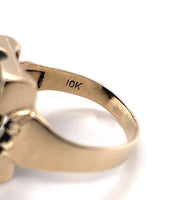10k Yellow Gold Men's Large Genuine Natural Bloodstone Ring Jewelry (#J5679)